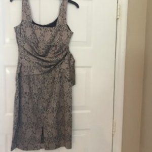 Metallic black and tan dress